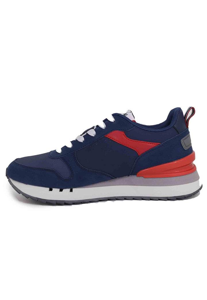 Sneakers uomo in tessuto blu con suola alta BUZZY001A DBL-RED03 U.S. Polo Assn. 