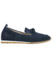 Mocassini in pelle blu con nappine Donna SP60109 002