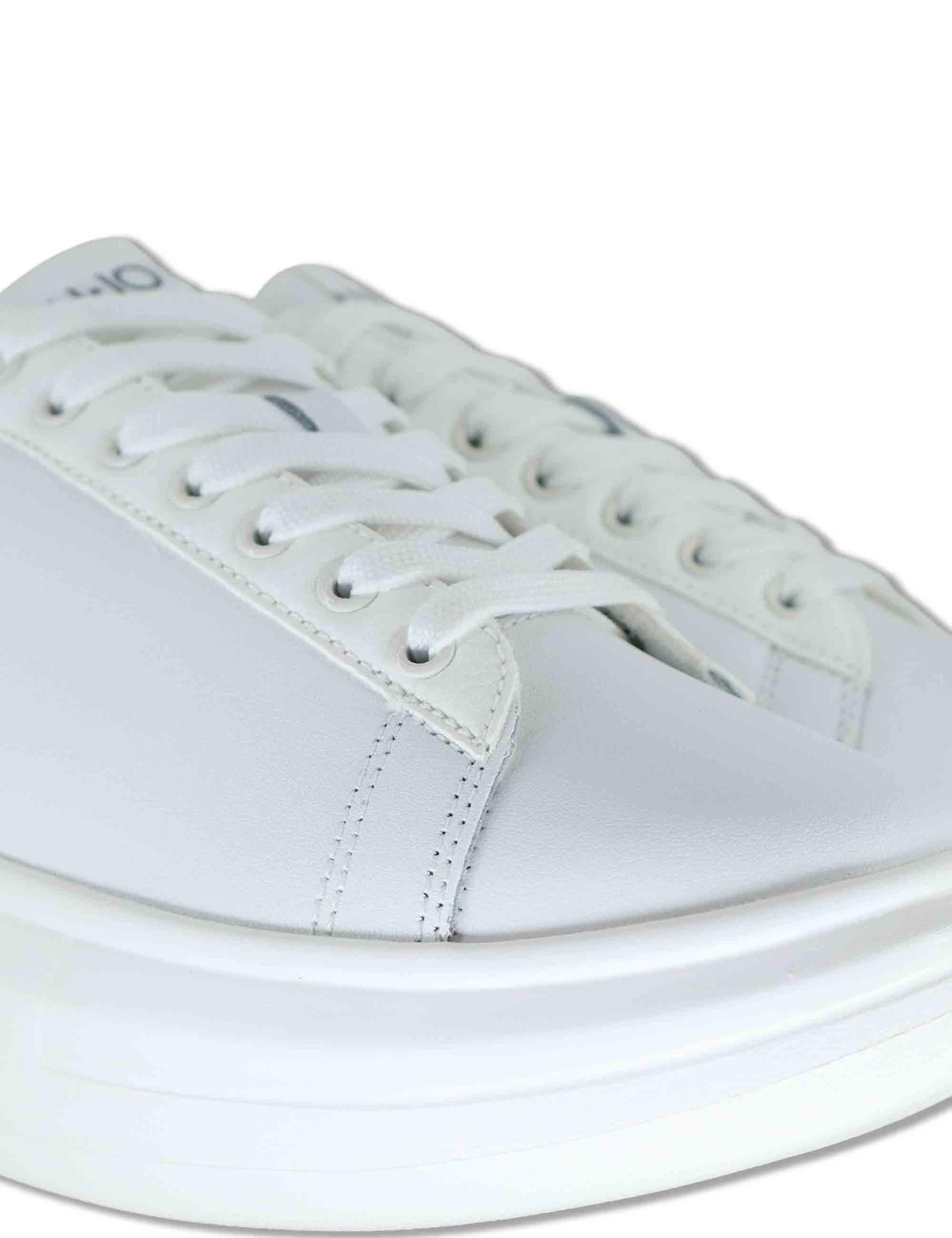 Sneakers uomo in pelle e tessuto bianco con suola alta in gomma BIG 05 WHITE Liu-Jo 