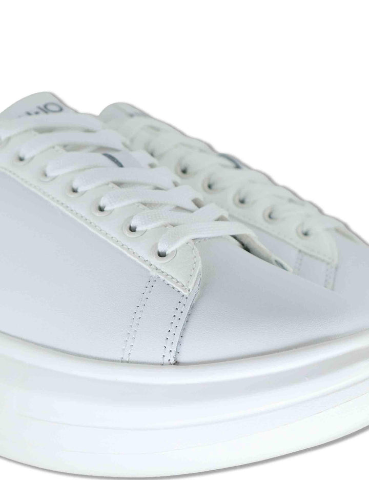 Sneakers uomo in pelle e tessuto bianco con suola alta in gomma BIG 05 WHITE Liu-Jo 