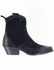 Texani en cuir vintage noir pour femme, modèle SPDX380 001