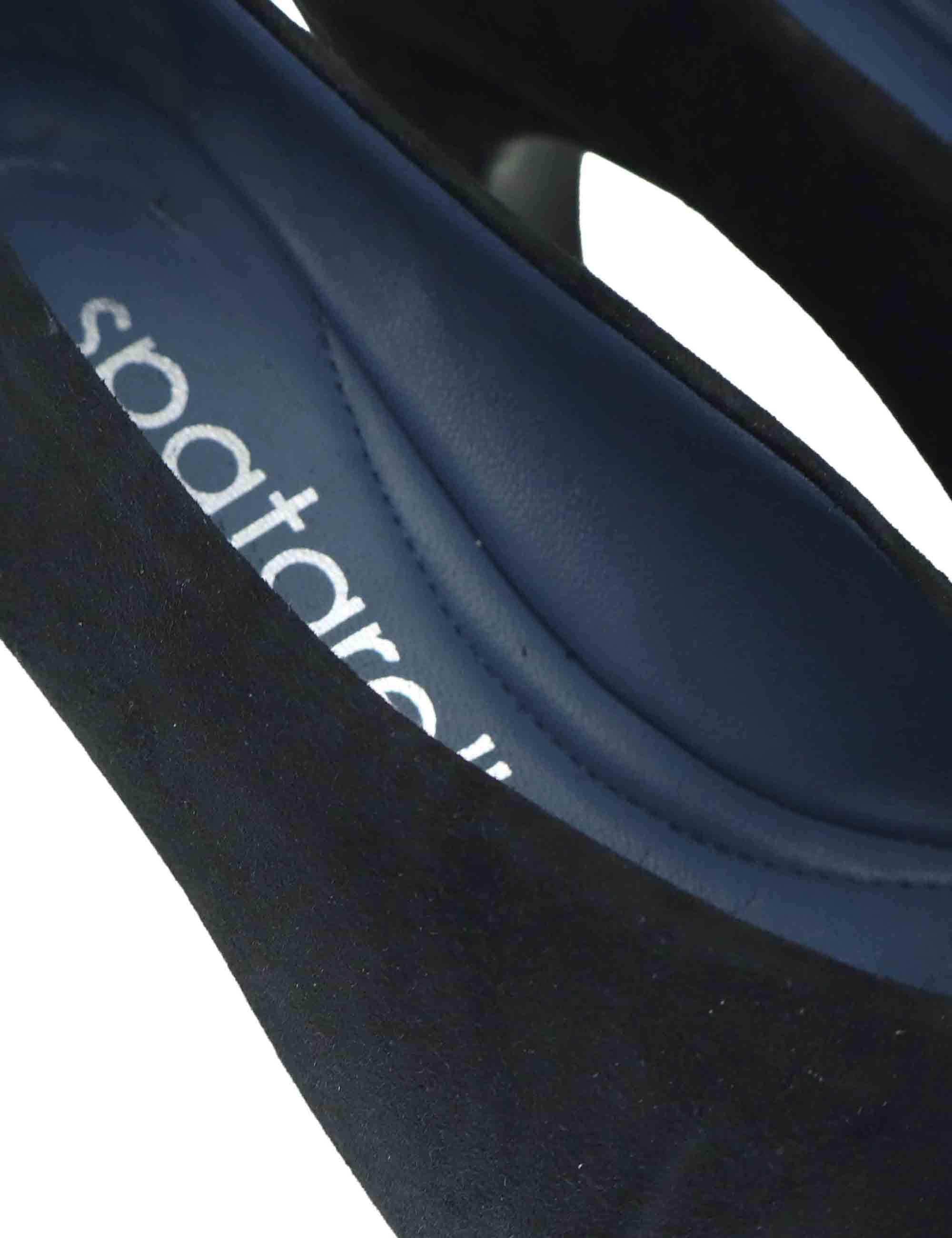 Decollete donna in camoscio nero tacco alto SP2055 001 Spatarella 