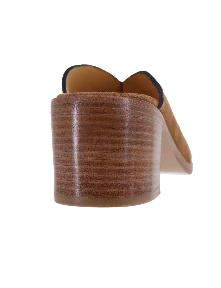 Sandali donna in camoscio cuoio con tacco in cuoio SP2063 014 Spatarella 