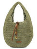 Hobo Bag Nefeli in paglia verde Donna BS11954 COMM STR-CRCH 11730
