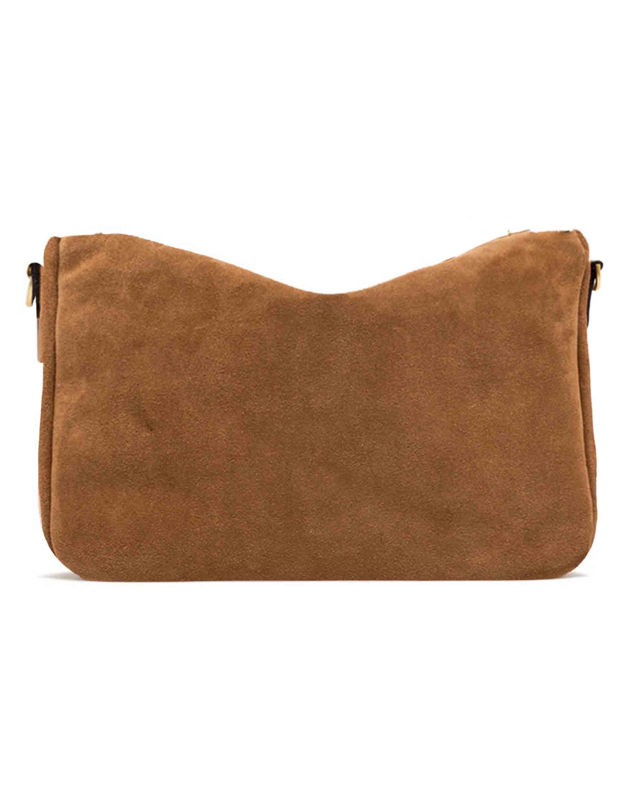 Borse donna Nora Pouch in pelle scamosciata cuoio con polsiera e tracolla BS10224 CM-PL 1478 Gianni Chiarini 