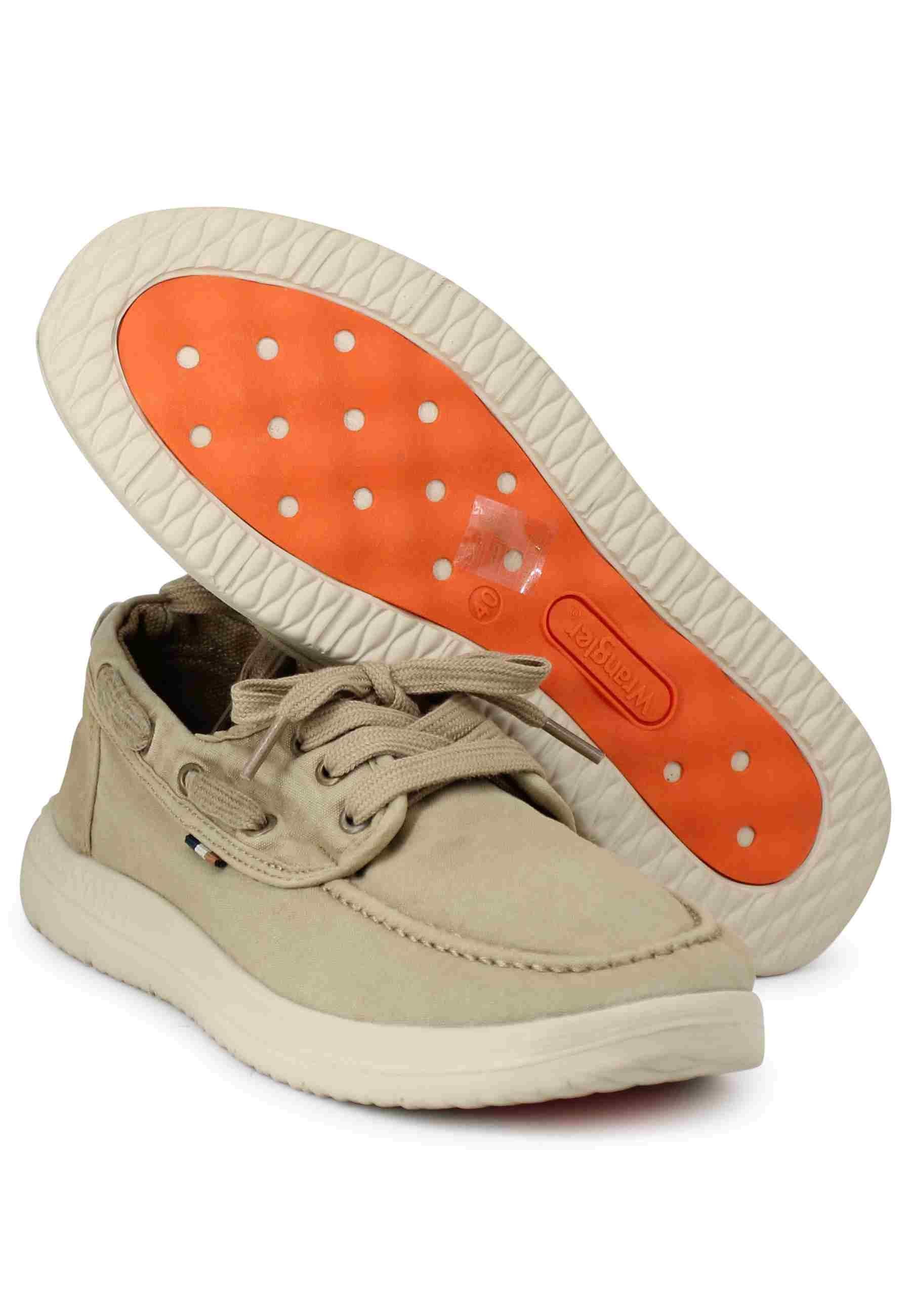 Sneakers uomo Kona Boat in tessuto sabbia con suola in gomma ultra leggera WM31180A 025 Wrangler 