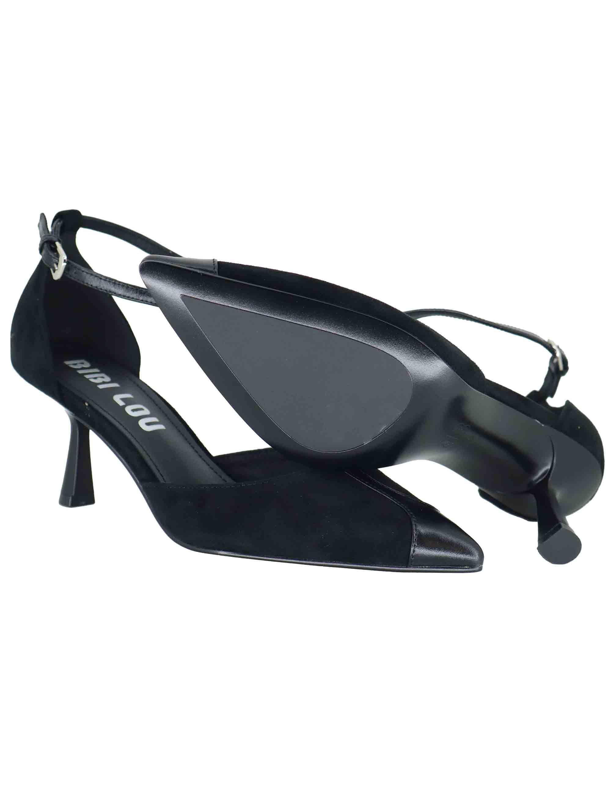 Mary Jane donna in camoscio nero tacco alto e punta a punta 521Z31VK 03 Bibi Lou 