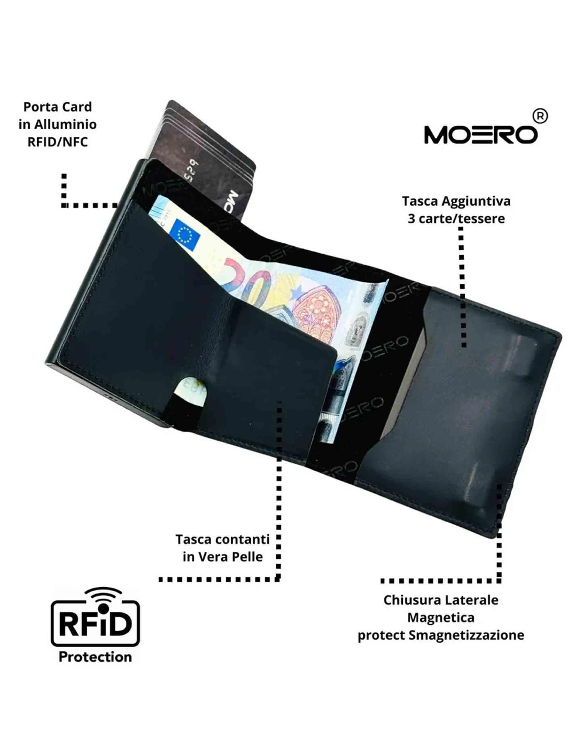 Portafogli uomo Prestige Pro Black Zip con portamonete PRESTIGE PRO ZIP BLACK Moero 