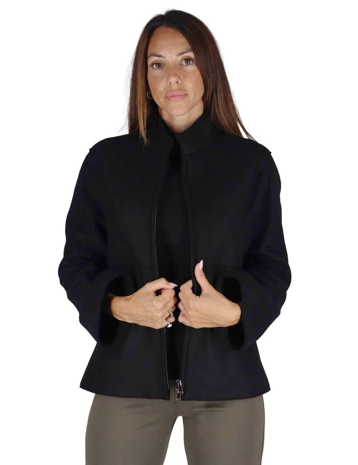 Giubbini donna Constable in lana grigia scuro monopetto con zip 51260001 E006 Ewooluzione 