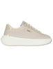 Sneakers in pelle e tessuto off white Donna CASPER 01 GOLD