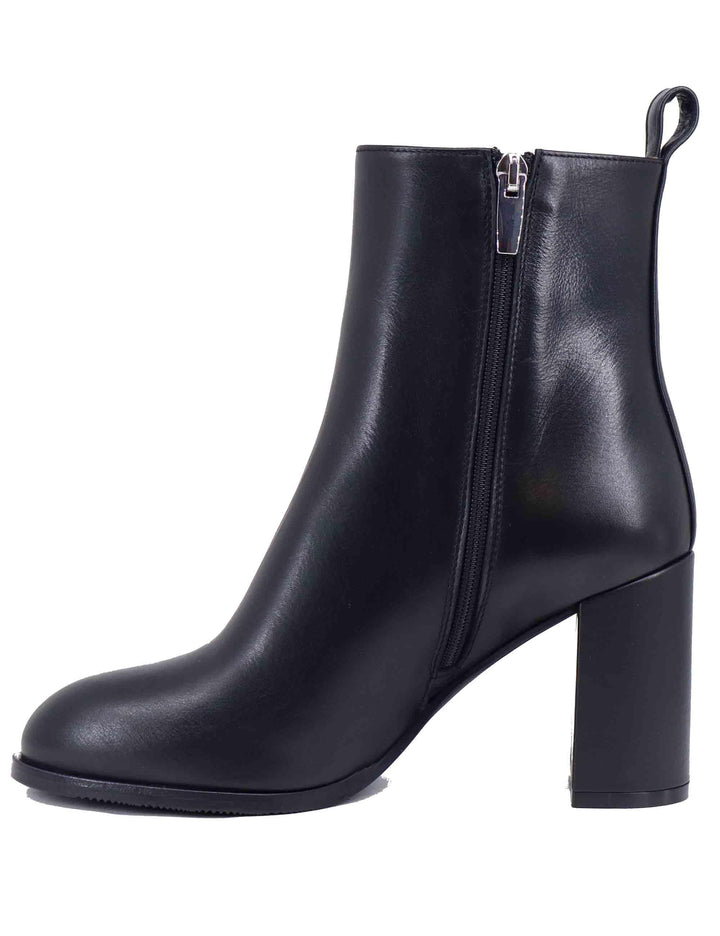 Stivaletti donna in pelle nera tacco alto SP8607 001 Spatarella 