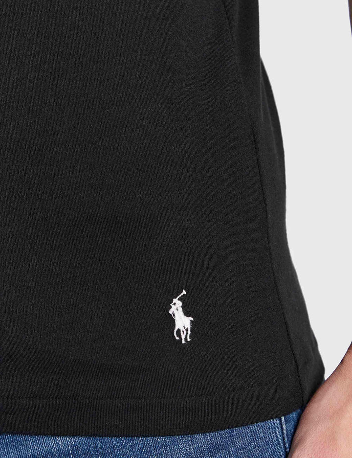 T-shirt uomo Classic Crew in cotone nero con logo ricamato Set di 3 714830304014 BLACK/BLACK/BLACK Polo Ralph Lauren 