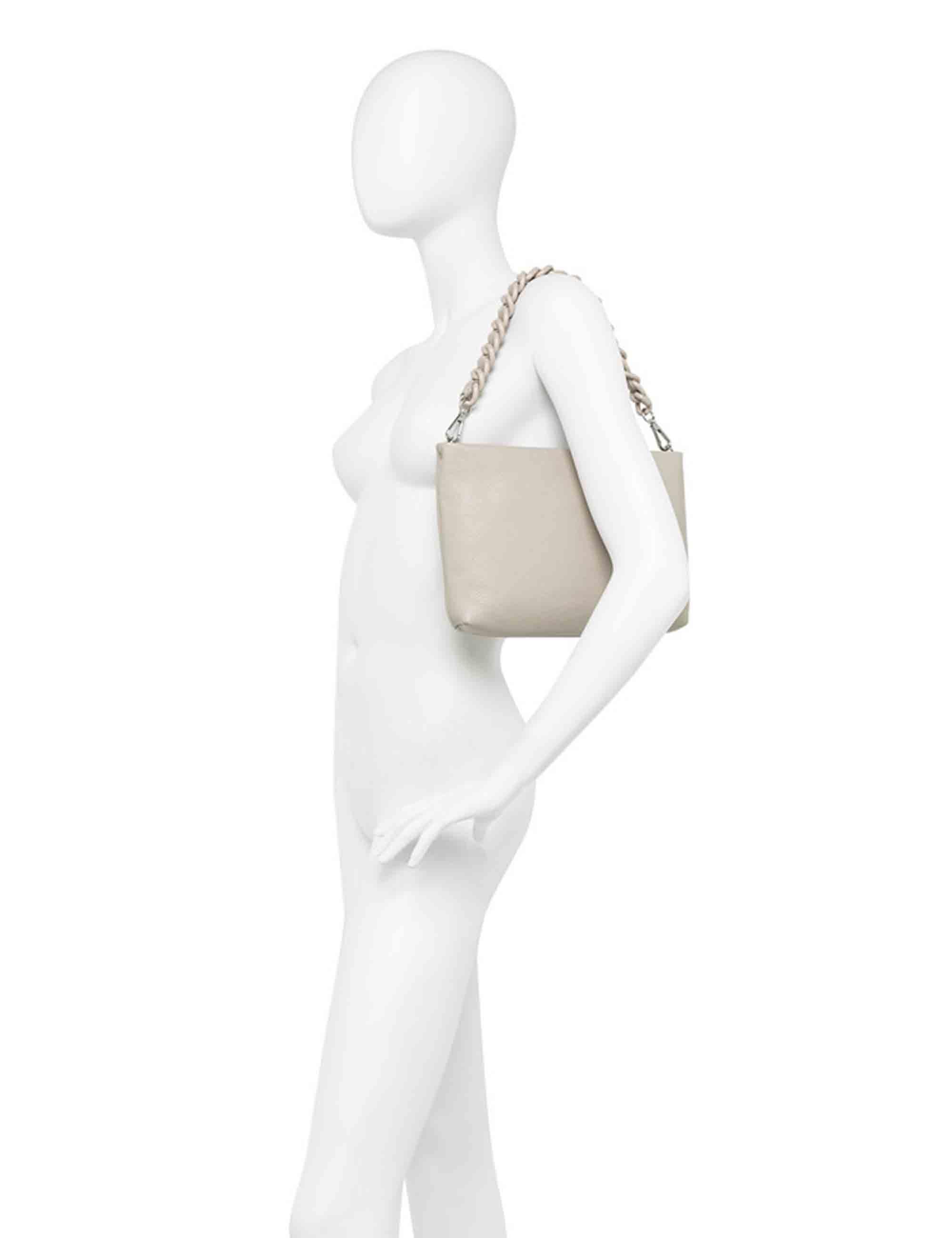 Borse donna Branda in pelle bordeaux con catena e tracolla in pelle removibile BS8265 14050 GRN-EM Gianni Chiarini 