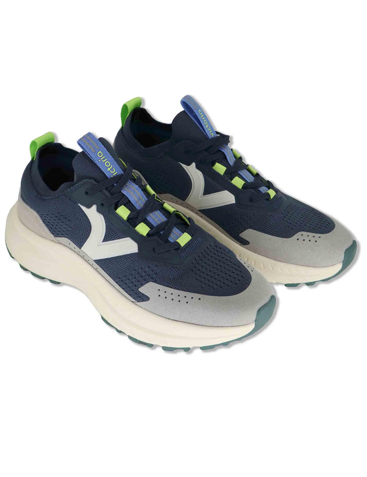 Sneakers uomo Loom in tessuto tecnico blu con suola alta 8815100 30_Marino Victoria 