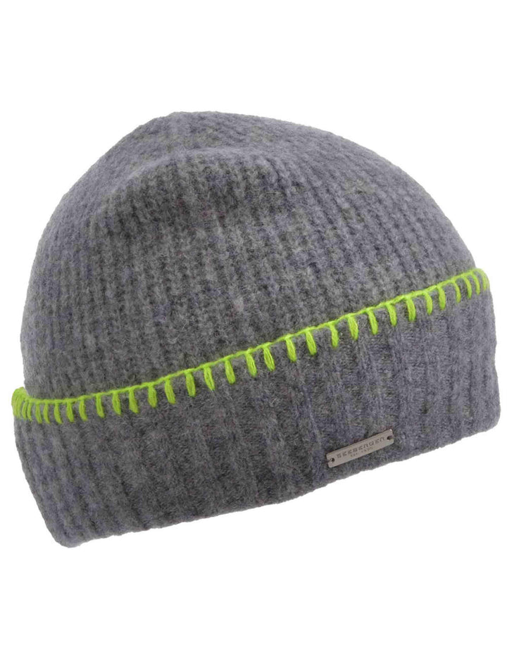 Cappelli in lana grigia con cucitura in contrasto 019575-00002 1441 Seeberger Est 1890 