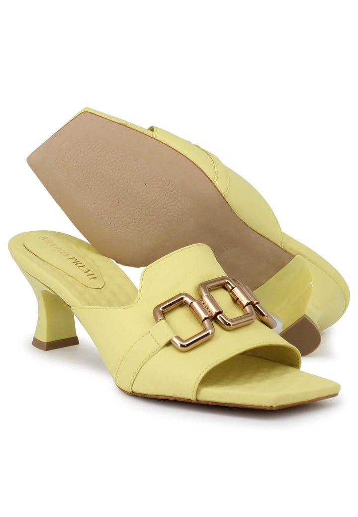 Sandali donna Clet Gapo in pelle gialla con morsetto BF1101X 007 Bruno Premi 