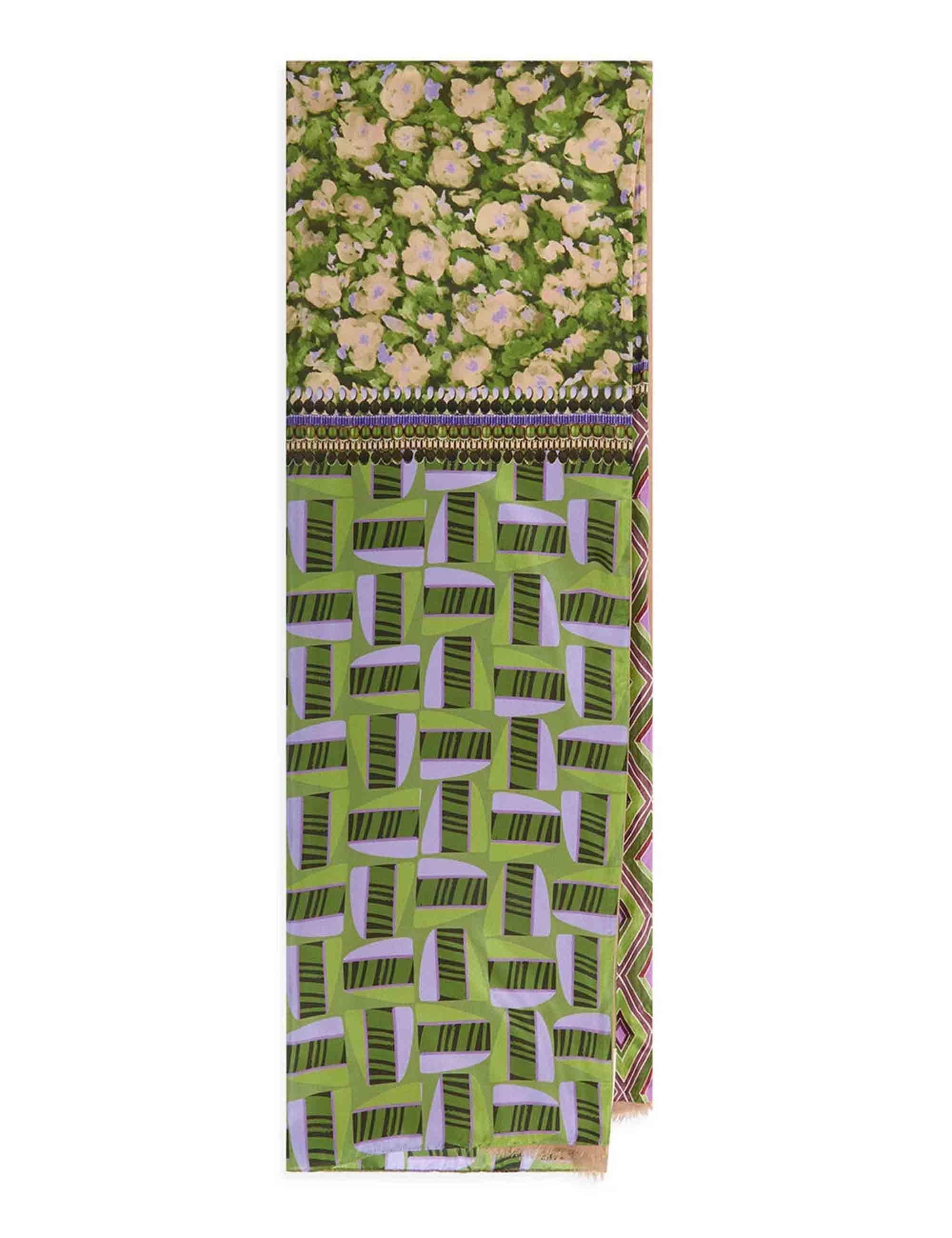 Stole Collection Print in Seta Verde Donna IB020730123 D6080
