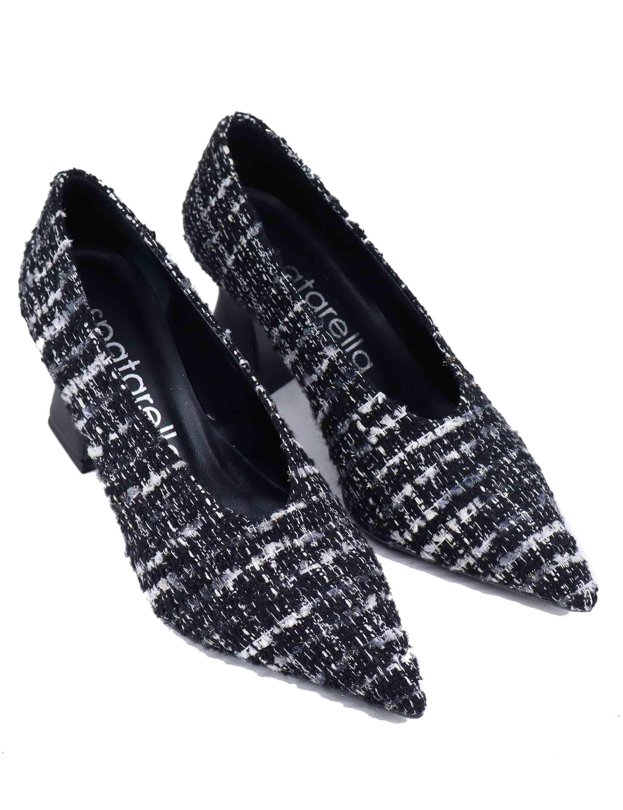 Decollete donna in lana grigia e nera SP1028 001 Spatarella 