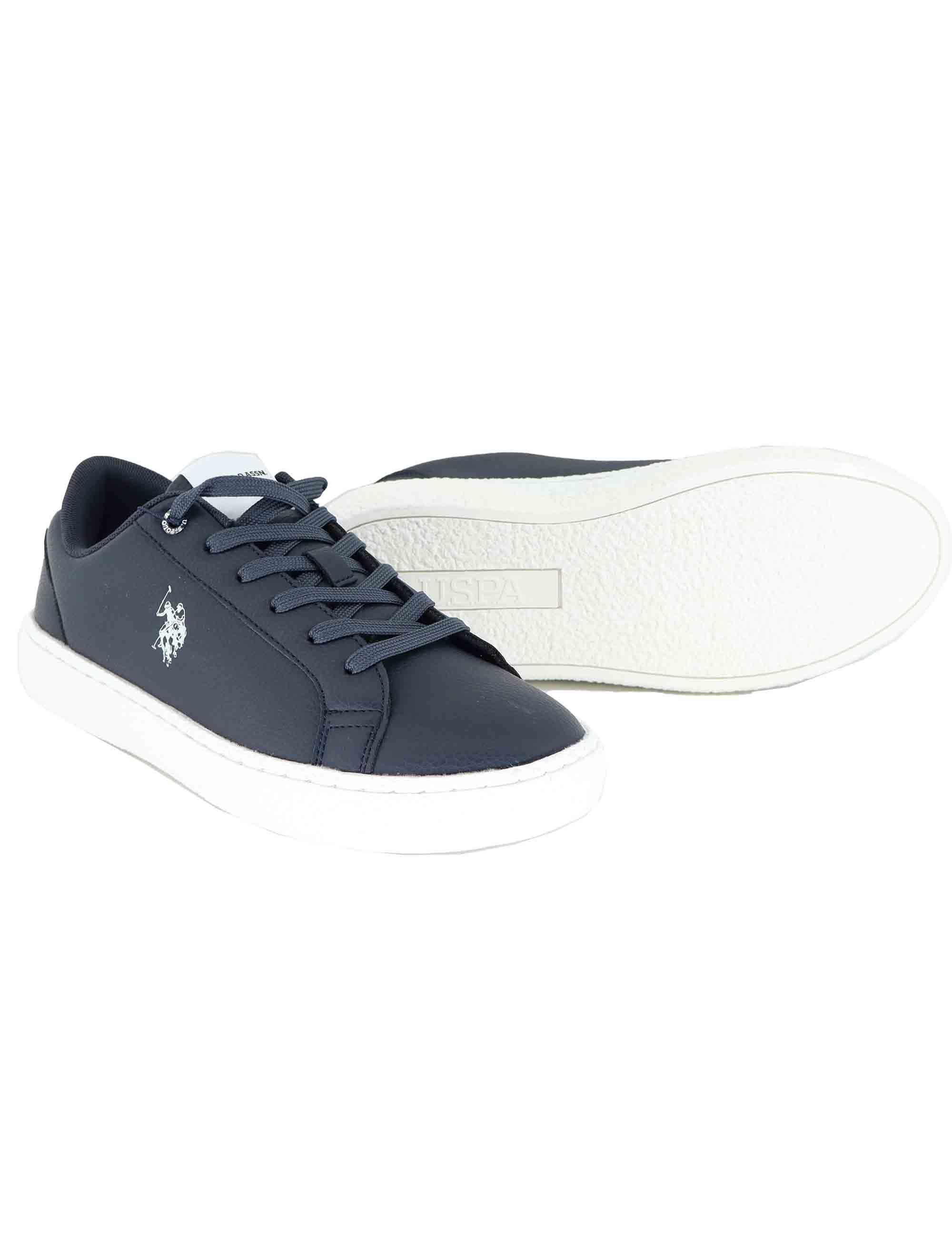 Sneakers uomo in tessuto blu con logo laterale e suola in contrasto JODIE002 DBL001 U.S. Polo Assn. 