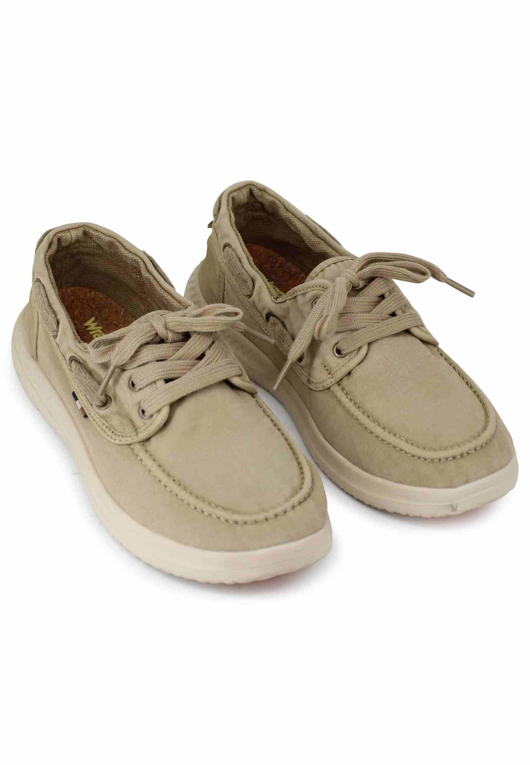 Sneakers uomo Kona Boat in tessuto sabbia con suola in gomma ultra leggera WM31180A 025 Wrangler 