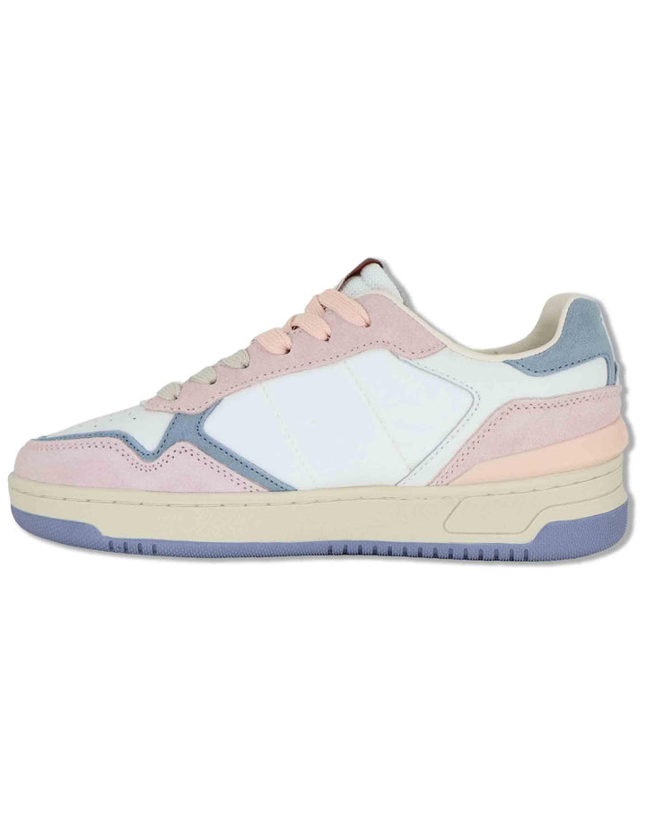 Sneakers donna Uban in pelle rosa con camoscio in contrasto 8800128 42_Rosa Victoria 