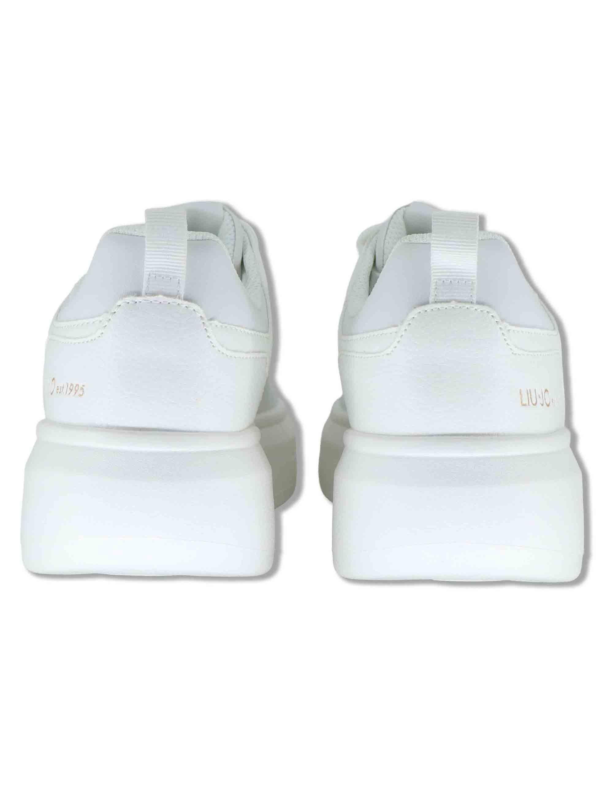 Sneakers uomo in pelle e tessuto bianco con suola alta in gomma BIG 05 WHITE Liu-Jo 