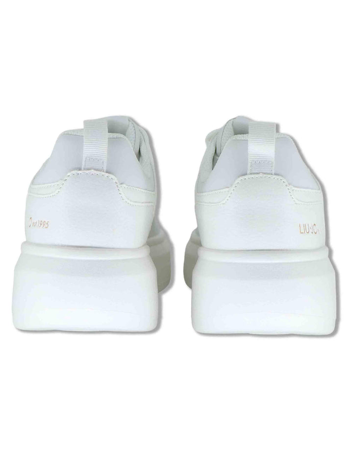 Sneakers uomo in pelle e tessuto bianco con suola alta in gomma BIG 05 WHITE Liu-Jo 