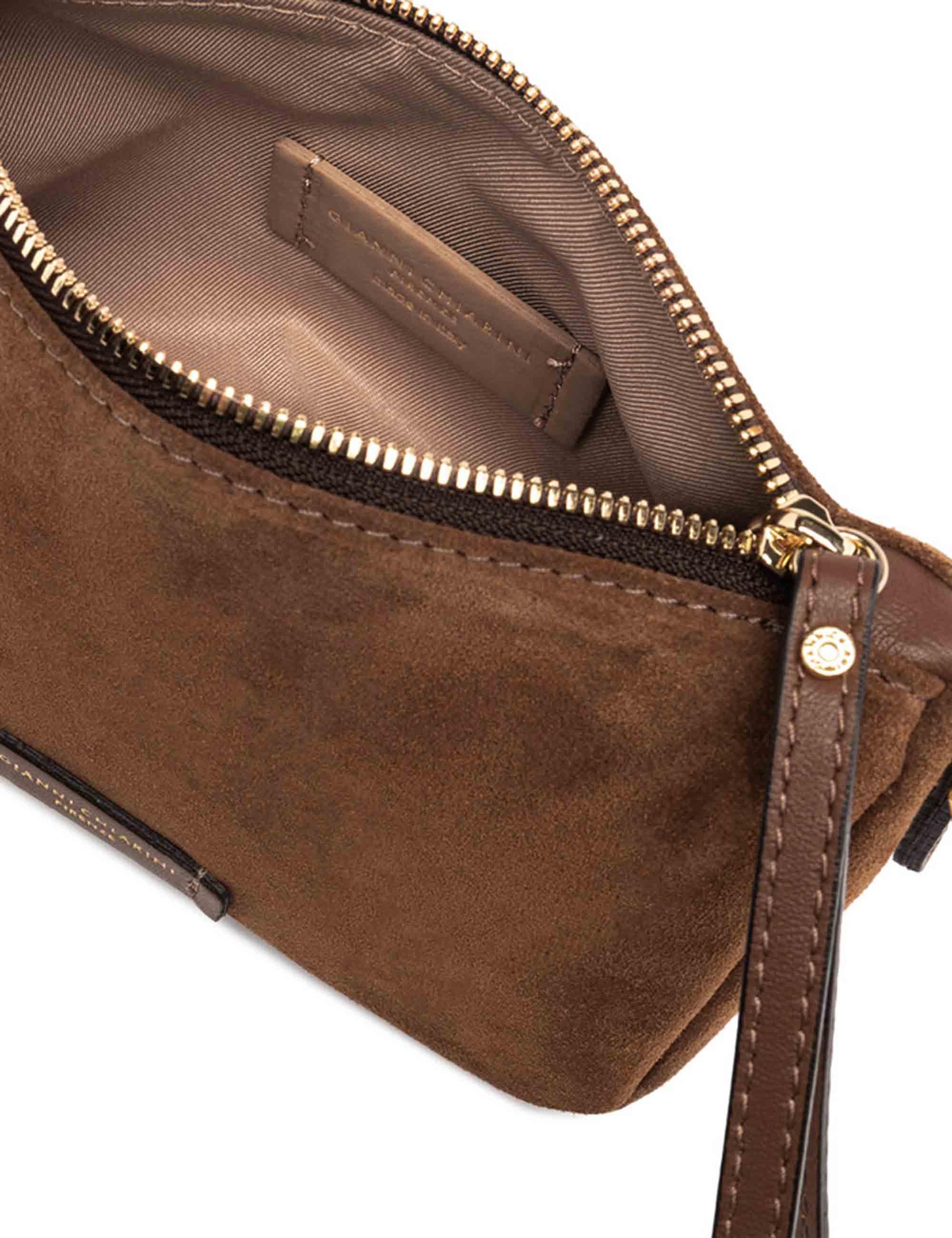 Borse donna Nora Pouch in camoscio cognac BS10224 13827 CM-PL Gianni Chiarini 