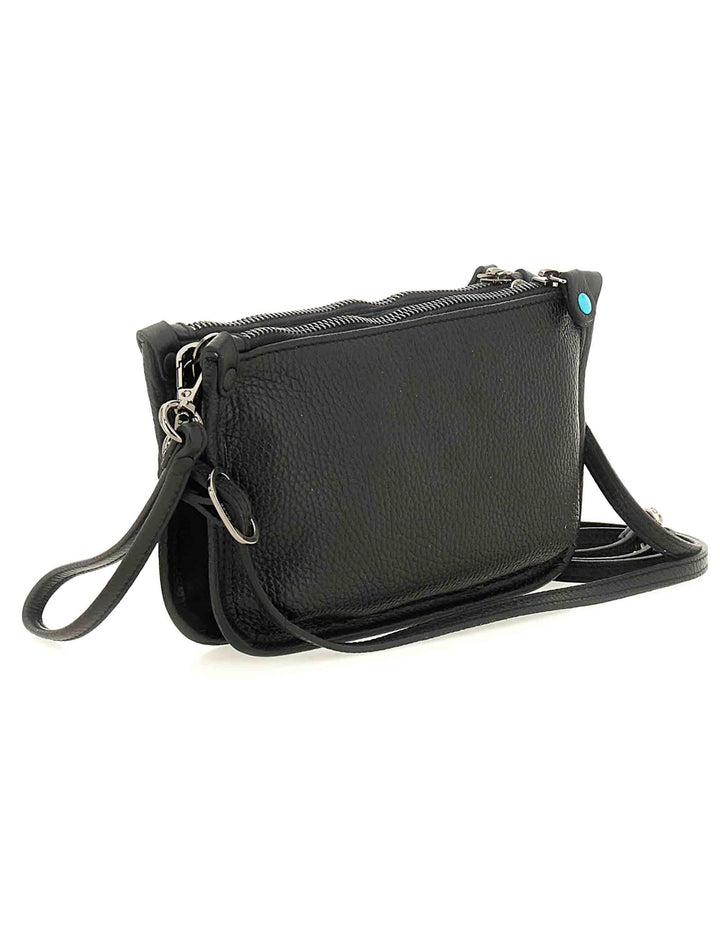 Borse a tracolla donna in pelle nera e cavallino animalier con tracolla G011860T1 X2428 F1574 Gabs 