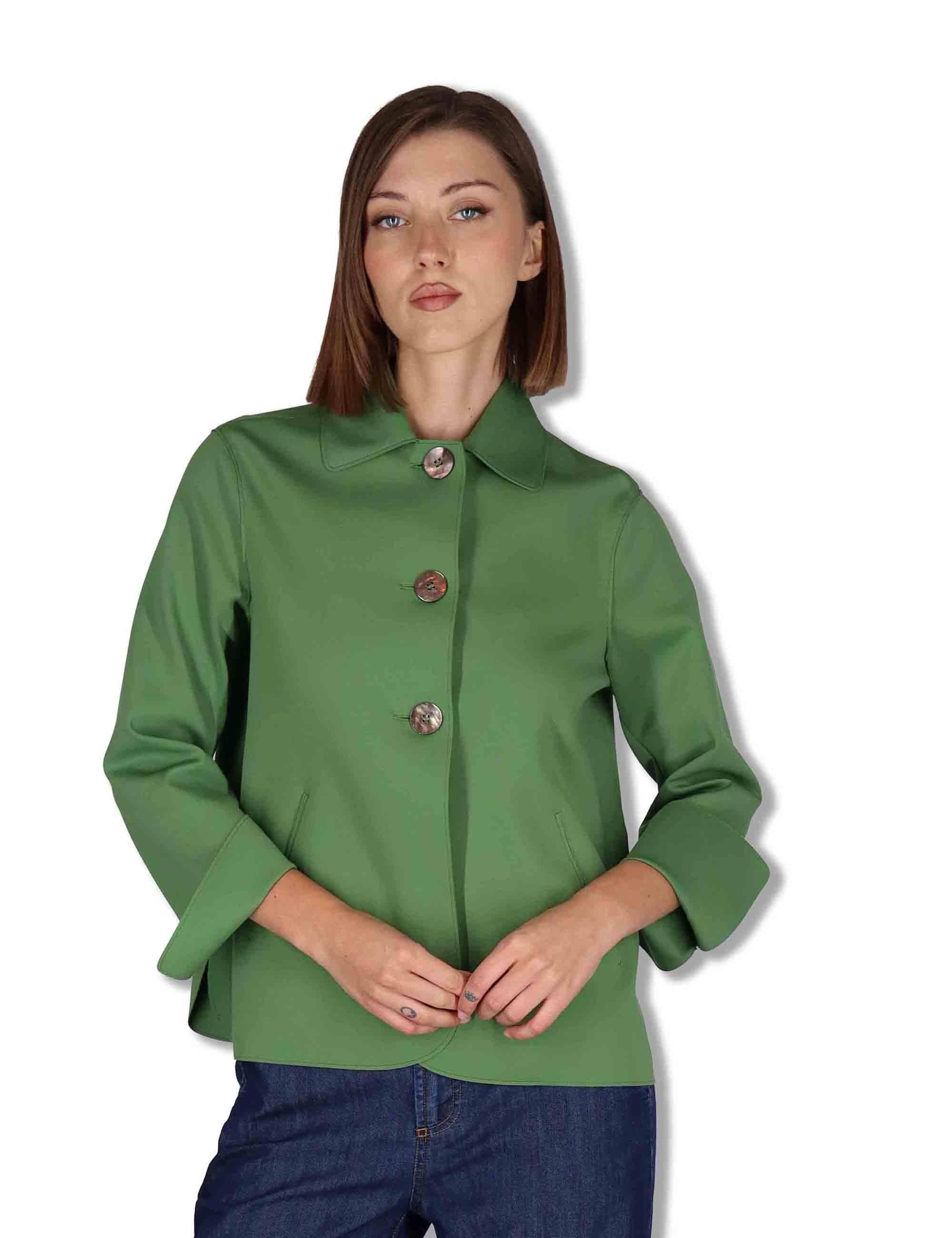 Giacche donna monopetto Angelico in tessuto stretch verde 50260010 300 Ewooluzione 