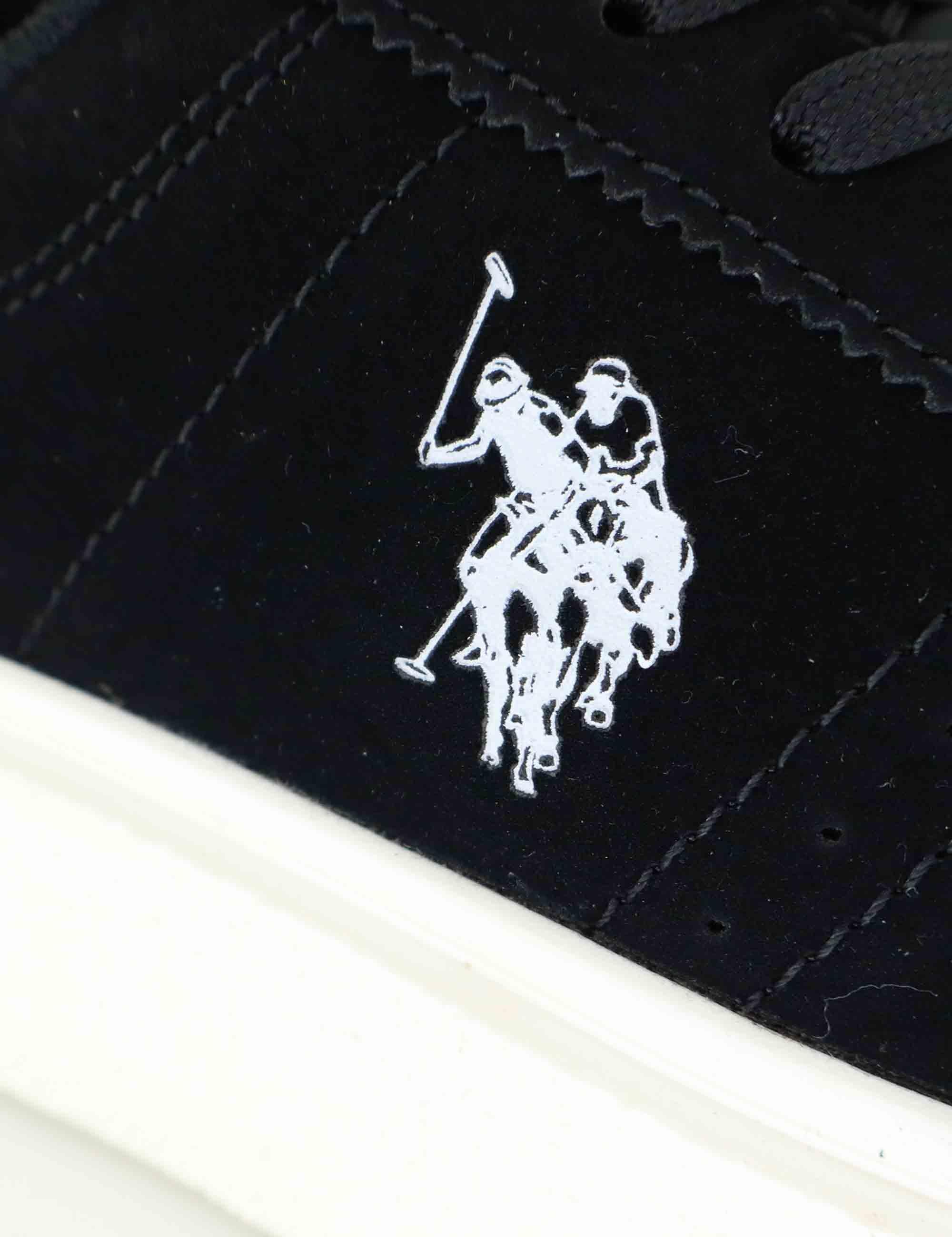 Sneakers donna in eco pelle nera con logo e suola alta in gomma JODY002 BLK U.S. Polo Assn. 