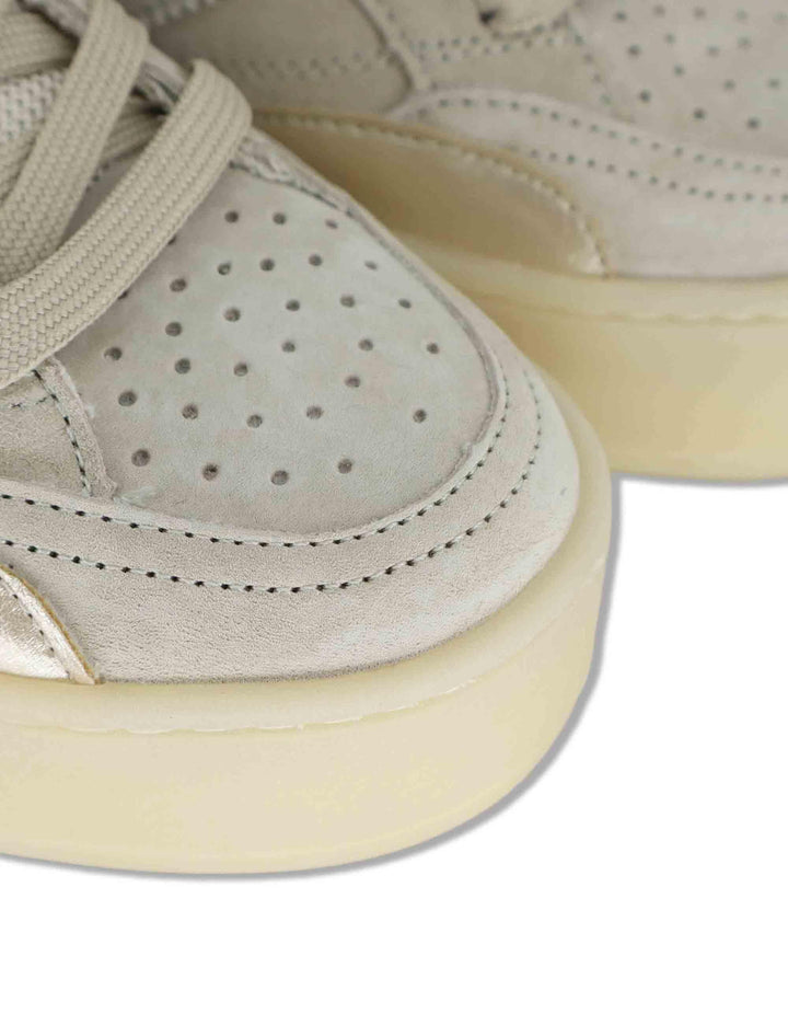 Sneakers donna Turin in nabuk beige con suola alta 1265100 80_Beige Victoria 