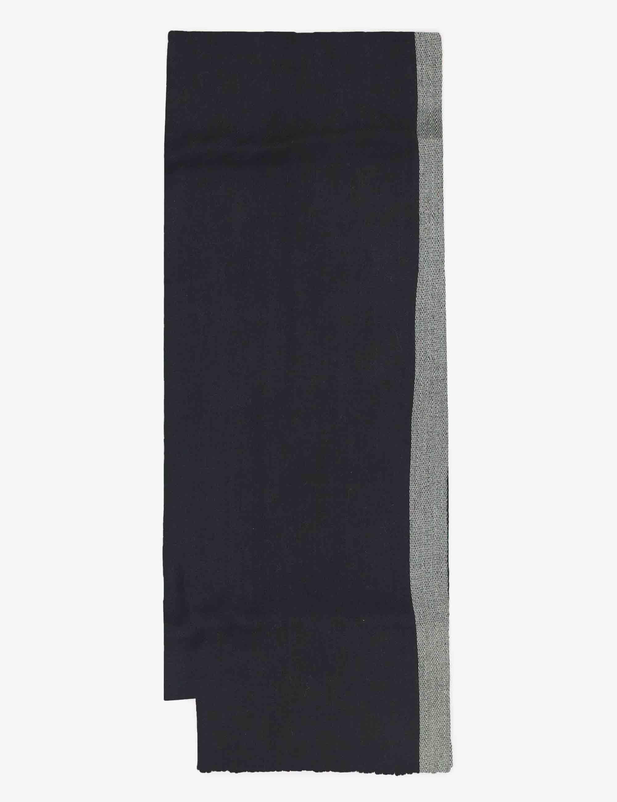 Sciarpe donna in lana nera con bordo in lurex 61260063 0012 Pyaar 