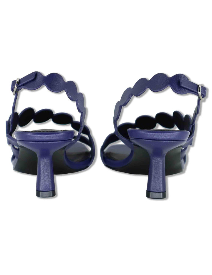 Sandali donna slingback in pelle blu con tacco alto Onami 625Z10VK 13-AZUL_T Bibi Lou 