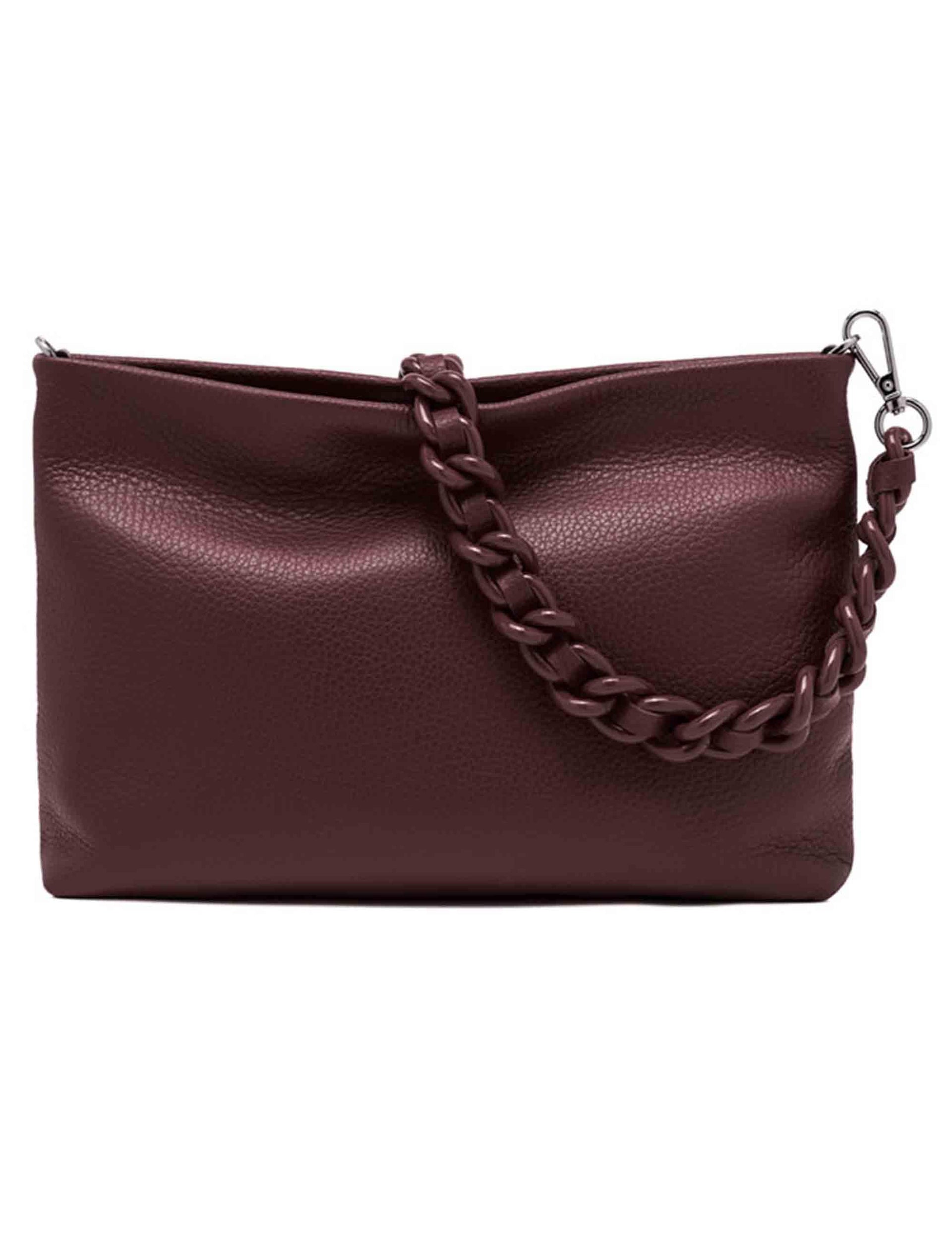 Borse donna Branda in pelle bordeaux con catena e tracolla in pelle removibile BS8265 14050 GRN-EM Gianni Chiarini 