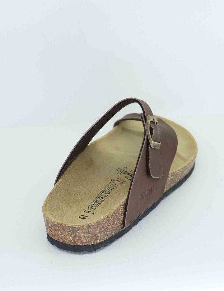 Sandali infradito uomo in pelle marrone GS9904 014 Gold Star 