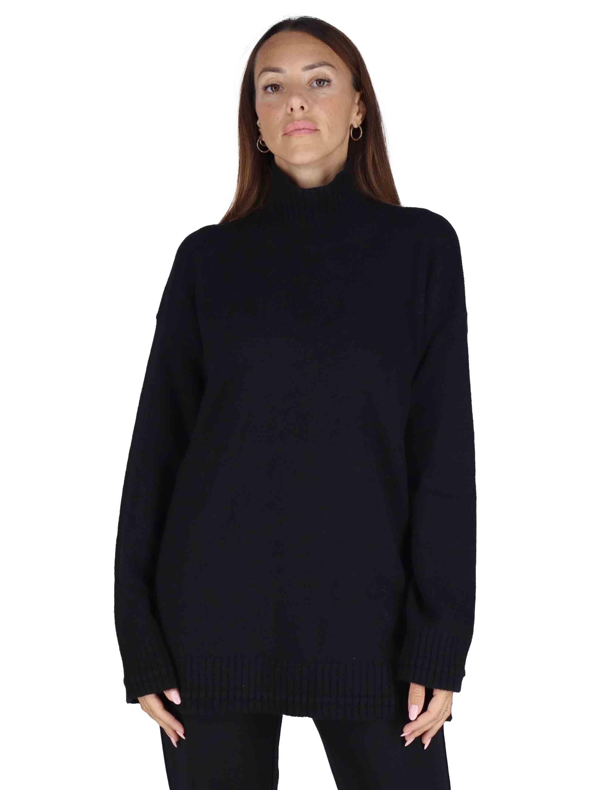 Maglioni donna Cachemire Merinos in misto cachemire nero con collo alto JQ511274315 20000 Maliparmi 