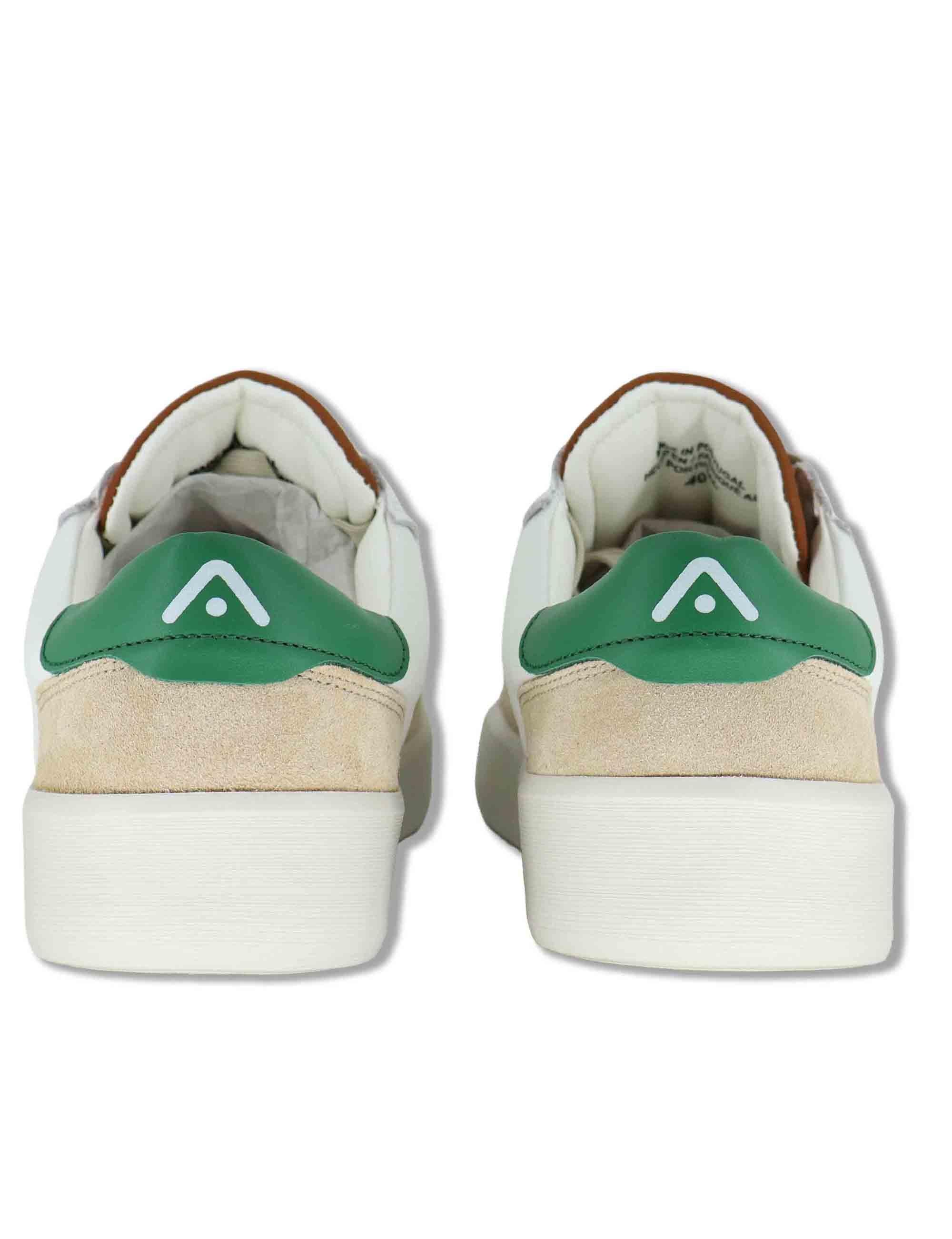 Sneakers uomo Brixton in pelle off white con suola alta in gomma eco-light 14323 T3451AM Ambitious 