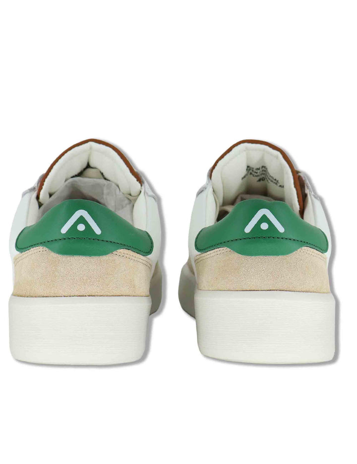 Sneakers uomo Brixton in pelle off white con suola alta in gomma eco-light 14323 T3451AM Ambitious 