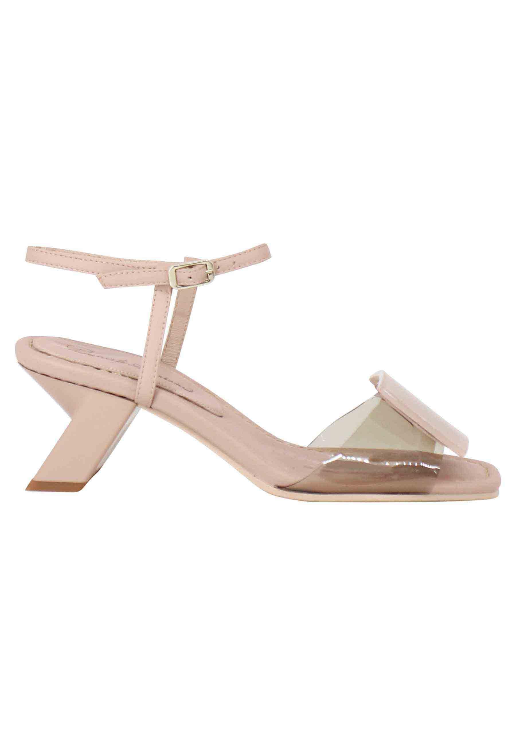 Sandali donna in pelle nude con accessorio in tinta DEMOND 026 Daniele Ancarani 
