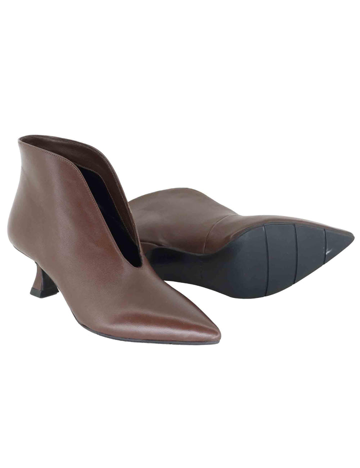 Stivaletti ankle boot donna in pelle marrone ultra soft SP1073 014 Spatarella 