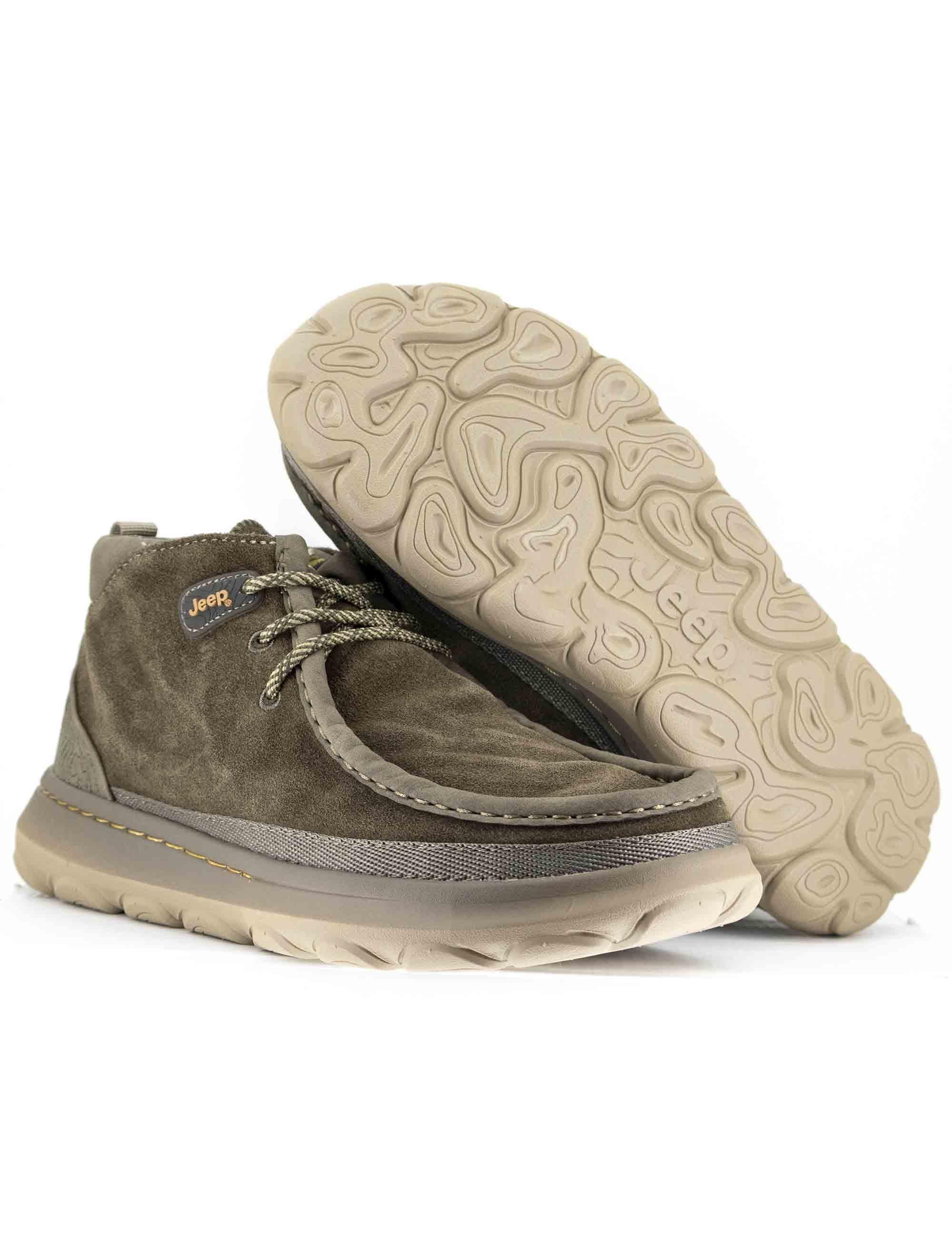 Stivaletti uomo Kauai Wallebee Mid in crosta taupe con suola in gomma JM52041A 029 Jeep 
