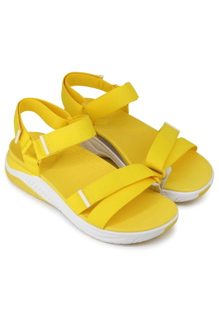 Sandali donna Racquel in tessuto giallo con zeppa in gomma 4915 171700 Dansko 