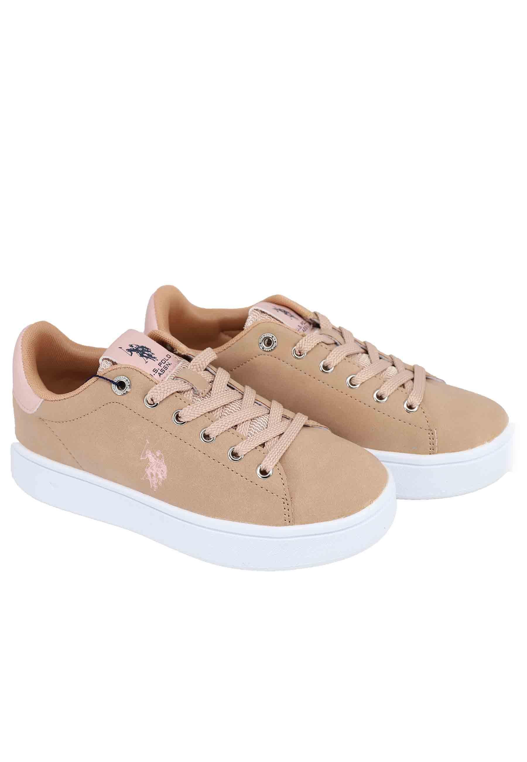 Sneakers donna in ecopelle nude MARAYA001B NUD001 U.S. Polo Assn. 
