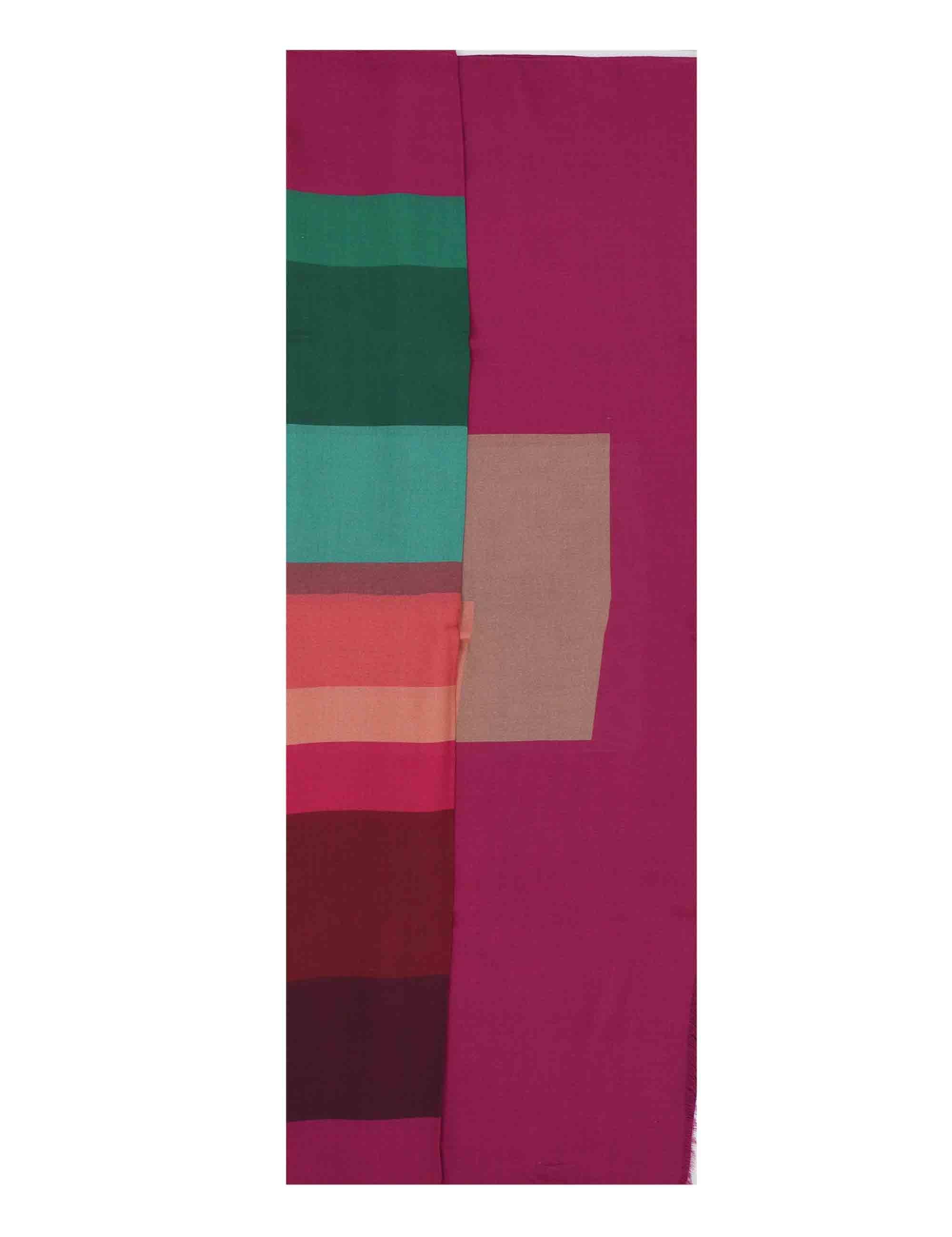 Sciarpe Donna Barbieri 1945: Cashmere Fucsia con Fantasie - Modello 0K089 12012 3