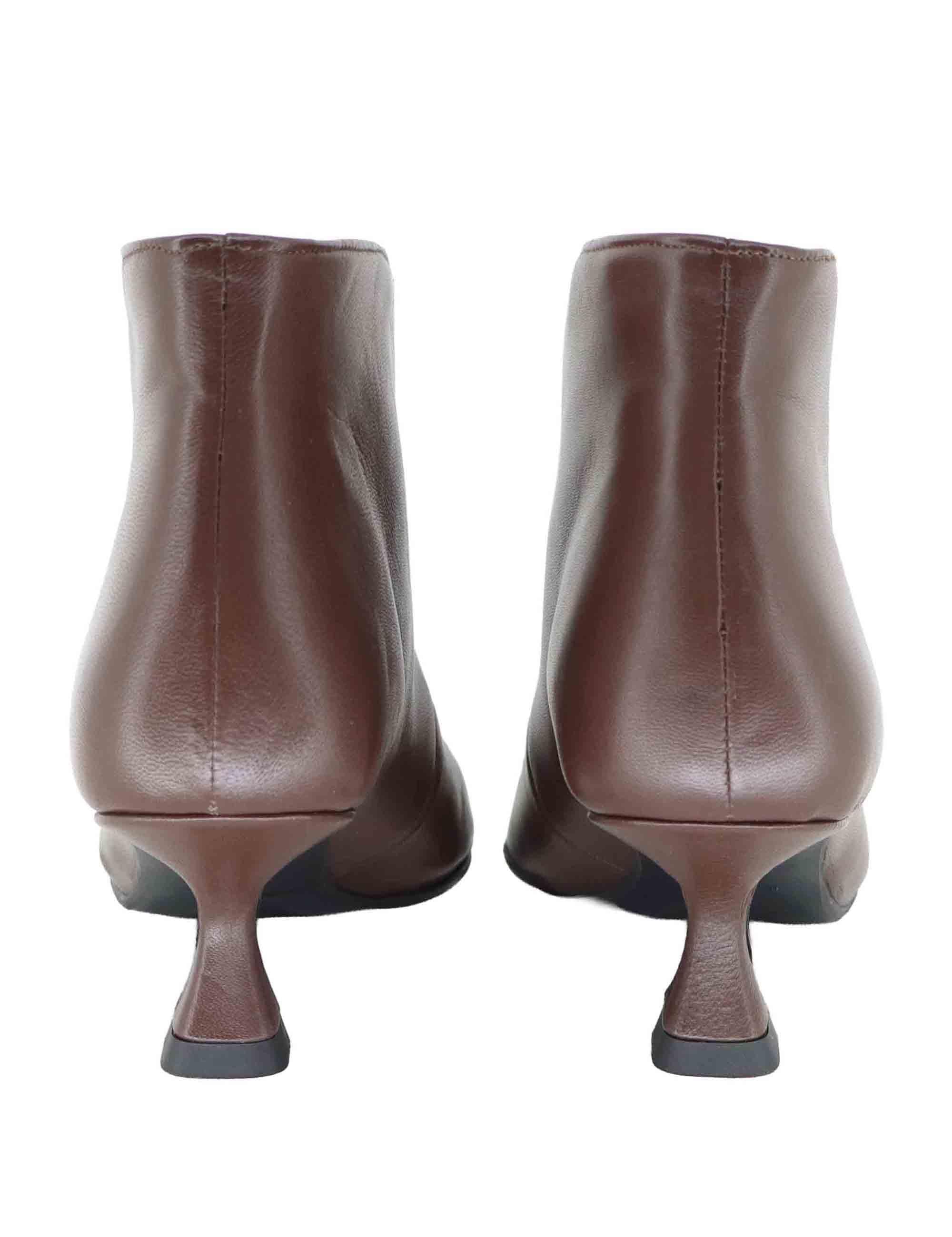Stivaletti ankle boot donna in pelle marrone ultra soft SP1073 014 Spatarella 