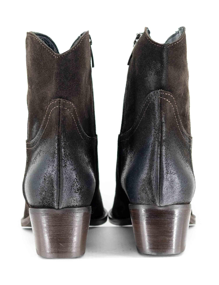 Stivaletti texani donna in costa marrone con punta a punta GOLD 1 014 Tattoo 