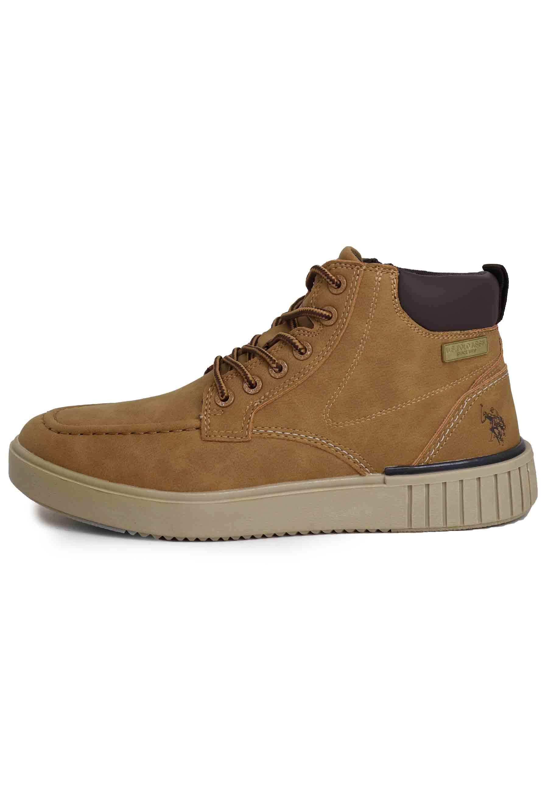 Stivaletti stringati uomo in eco pelle cuoio PYRO002 CUO U.S. Polo Assn. 
