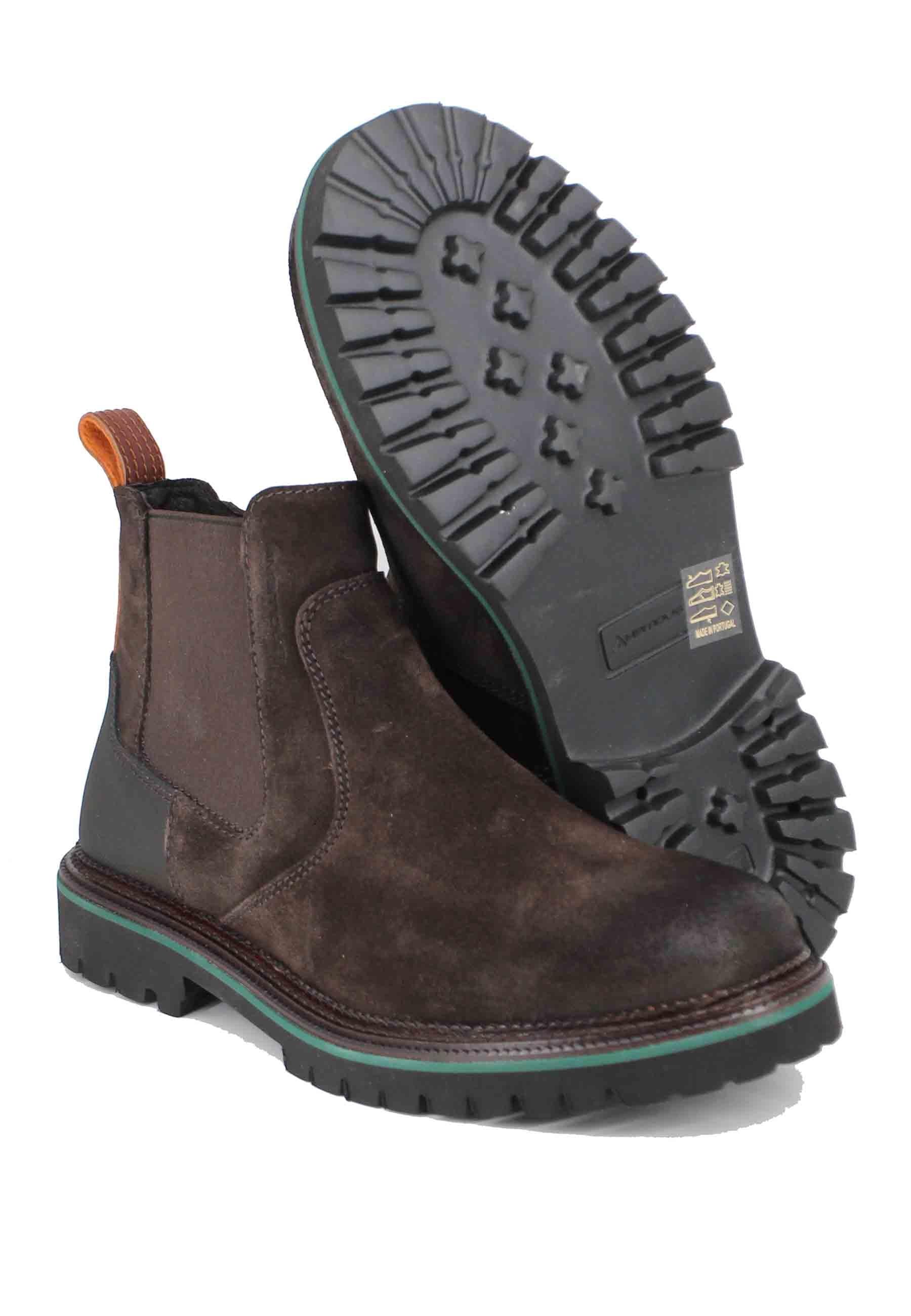 Stivaletti uomo in camoscio testa di moro con suola carrarmato 13083 014 Ambitious 