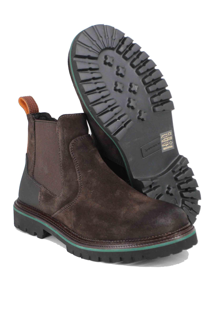 Stivaletti uomo in camoscio testa di moro con suola carrarmato 13083 014 Ambitious 